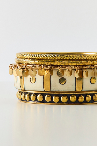 Eclectic Boho Bangle Bracelets Set