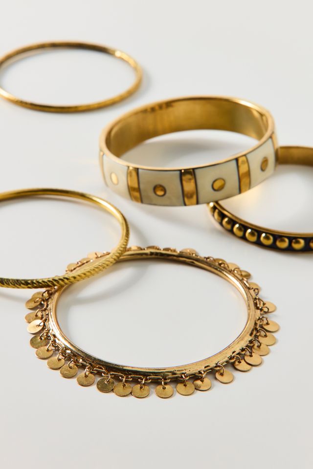 Eclectic Boho Bangle Bracelets Set #1