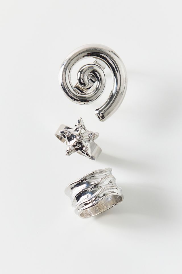 Falling Star Silver Rings Set #1