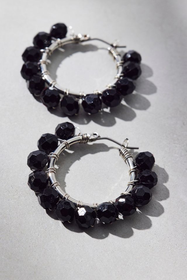 Small Beaded Hoop Earrings #1
