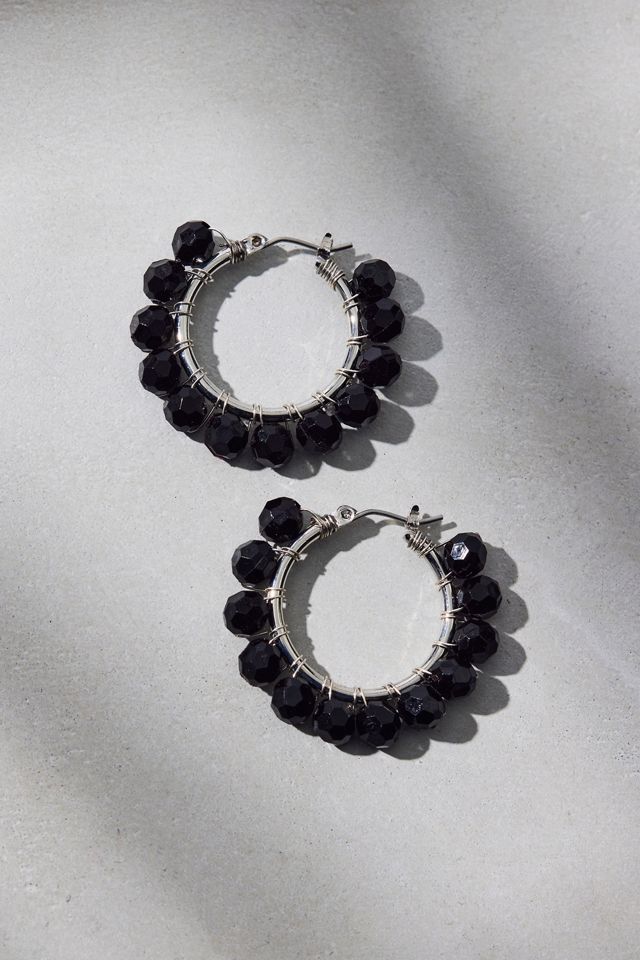 Small Beaded Hoop Earrings #2