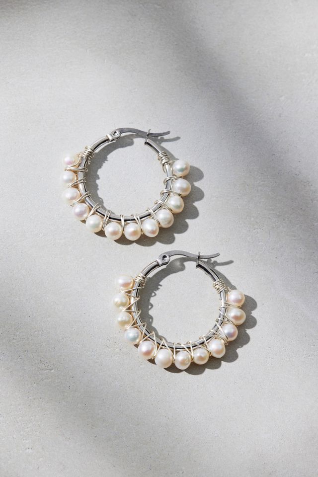 Small Beaded Hoop Earrings #2