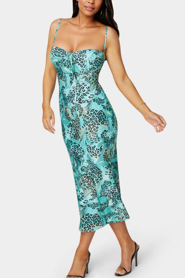 Bebe Bow Bustier Knit Slip Midi Dress #1