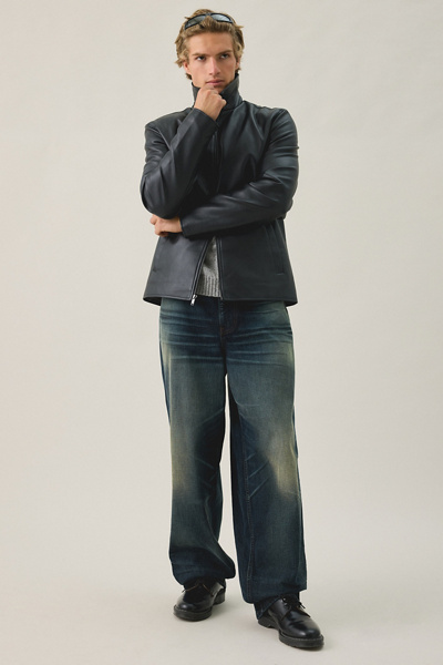 Slate & Stone Faux Leather Jacket in Black, Men's at Urban Outfitters