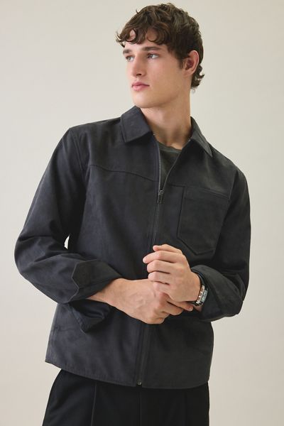 Slate & Stone Faux Suede Zip-Up Jacket