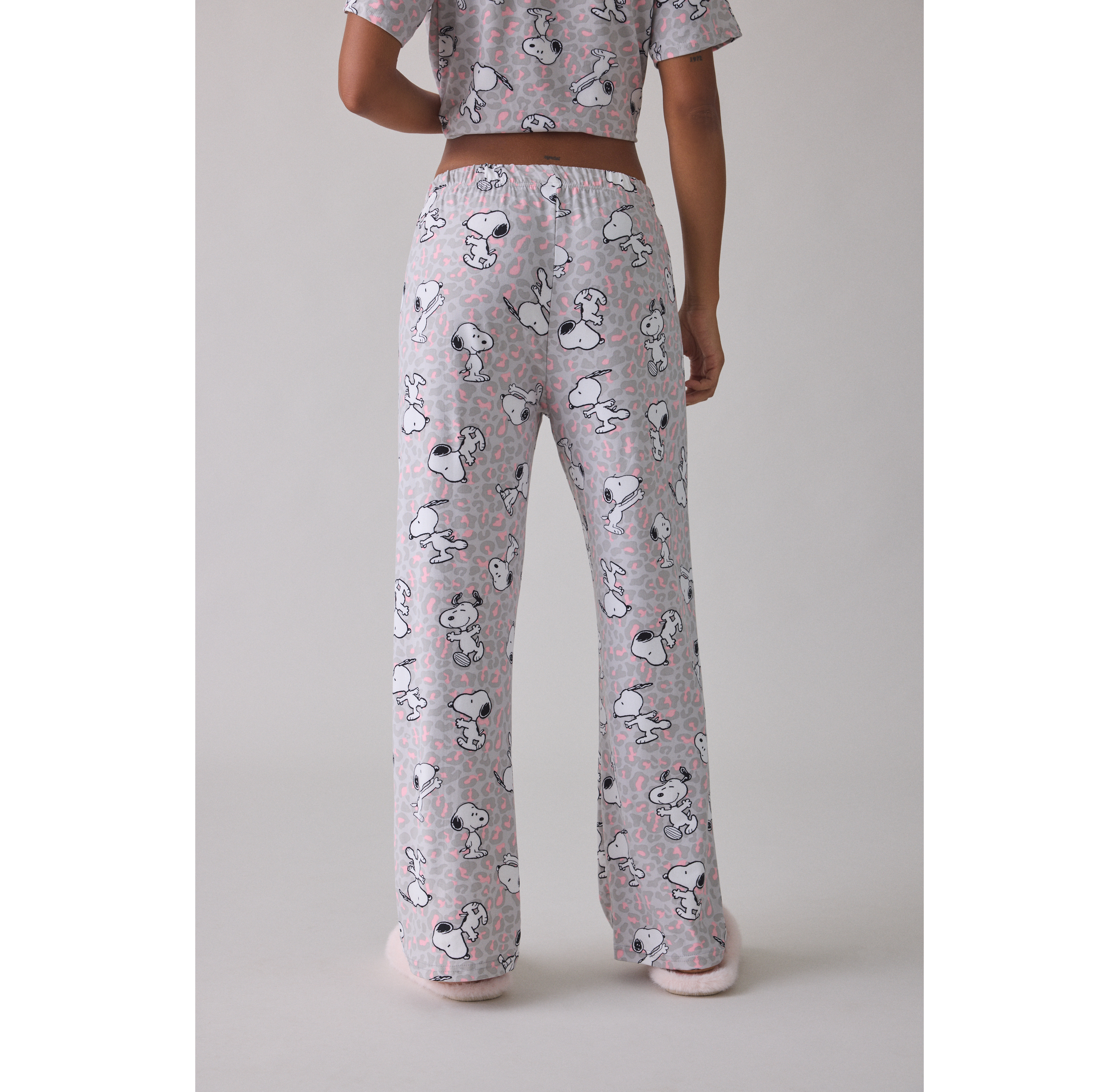 Snoopy Pastel Cheetah Print 2-Piece PJ Set