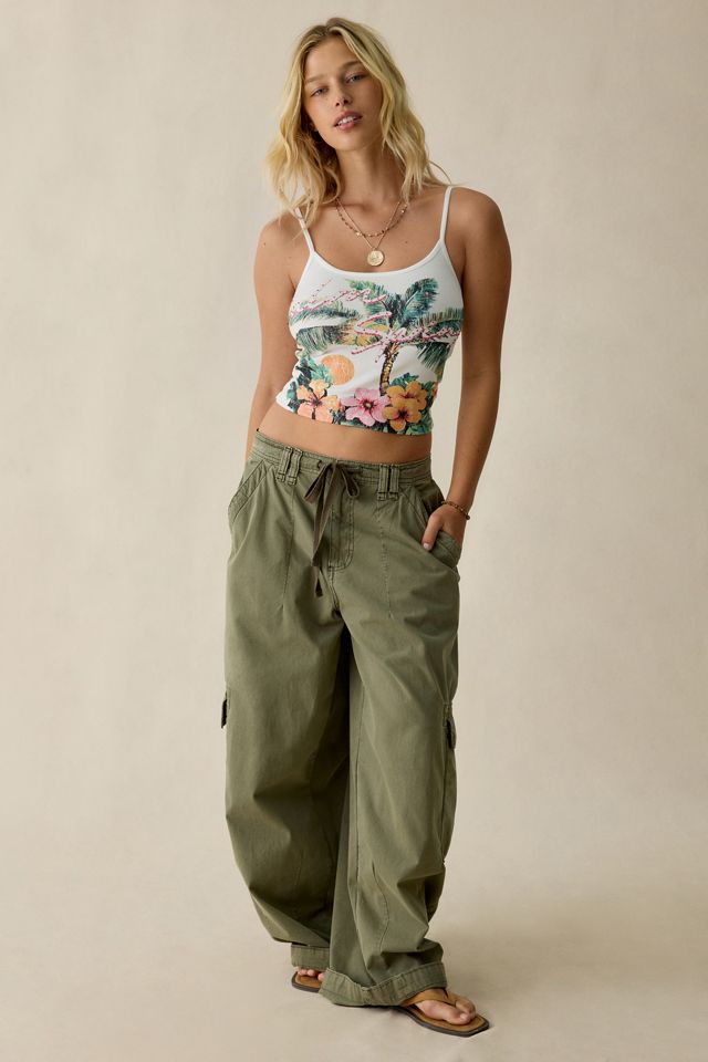 Palm Springs Rhinestone Graphic Cropped Cami #2