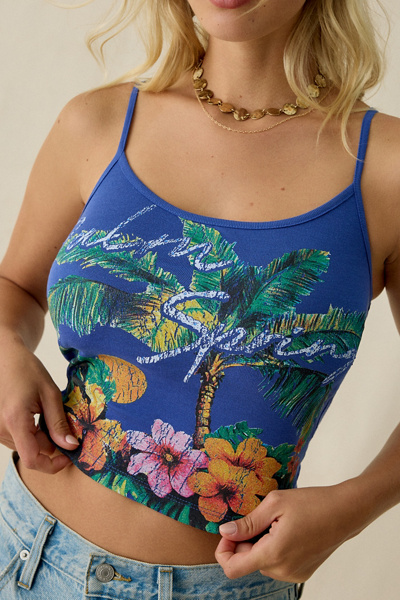 Palm Springs Rhinestone Graphic Cropped Cami
