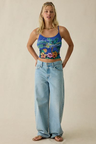 Palm Springs Rhinestone Graphic Cropped Cami