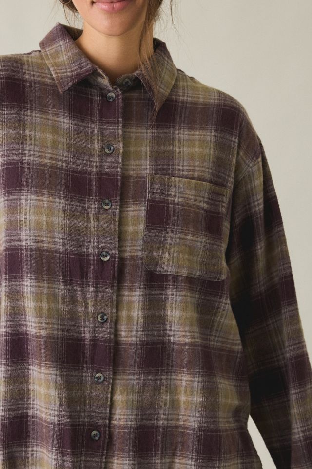 BDG Riley Oversized Flannel Button-Down Shirt #1