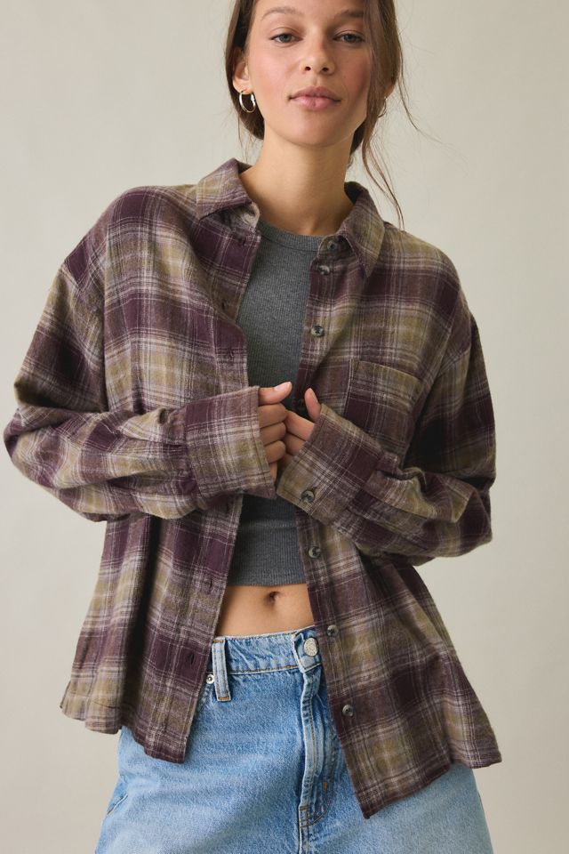 BDG Riley Oversized Flannel Button-Down Shirt #3
