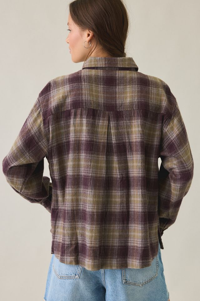 BDG Riley Oversized Flannel Button-Down Shirt #4