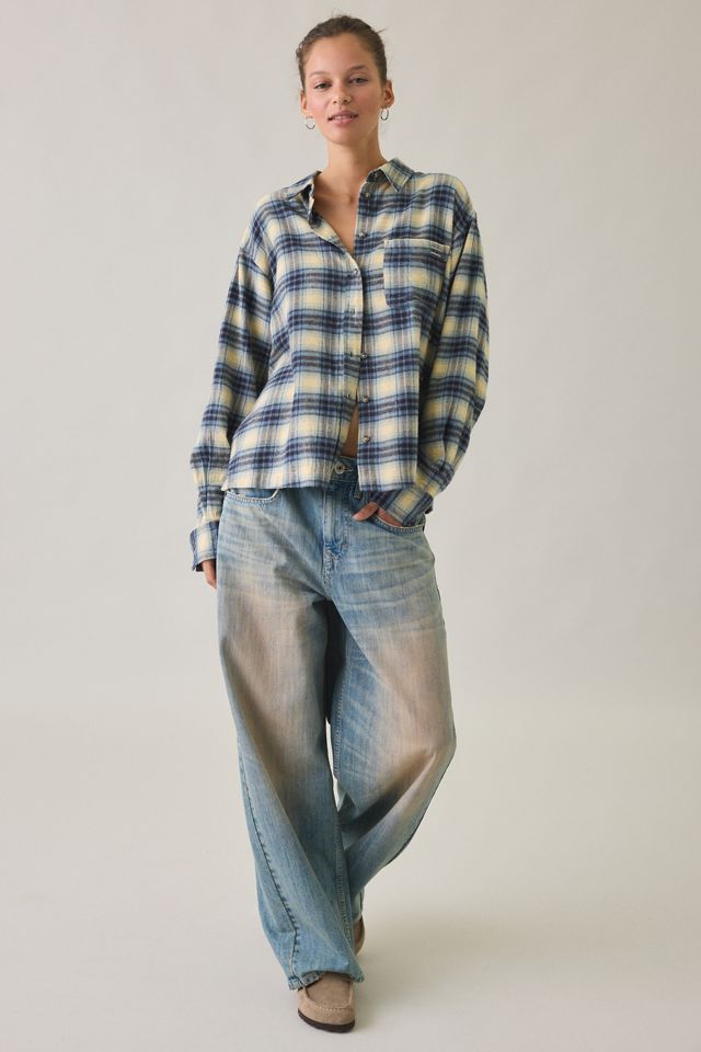 BDG Riley Oversized Flannel Button-Down Shirt #1