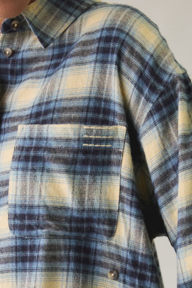 BDG Riley Oversized Flannel Button-Down Shirt #3