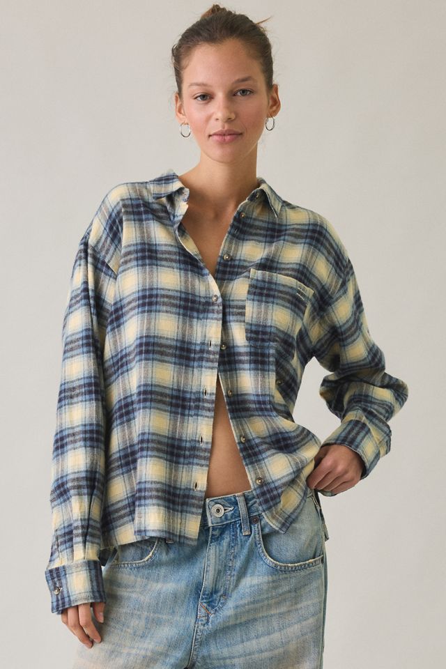 BDG Riley Oversized Flannel Button-Down Shirt #4