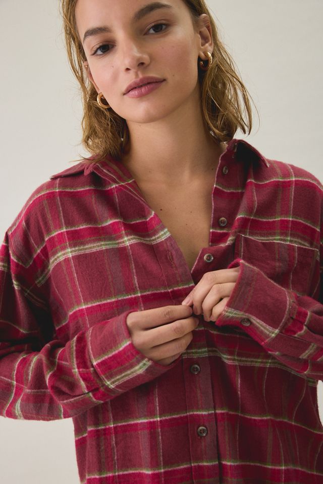 BDG Riley Oversized Flannel Button-Down Shirt #2