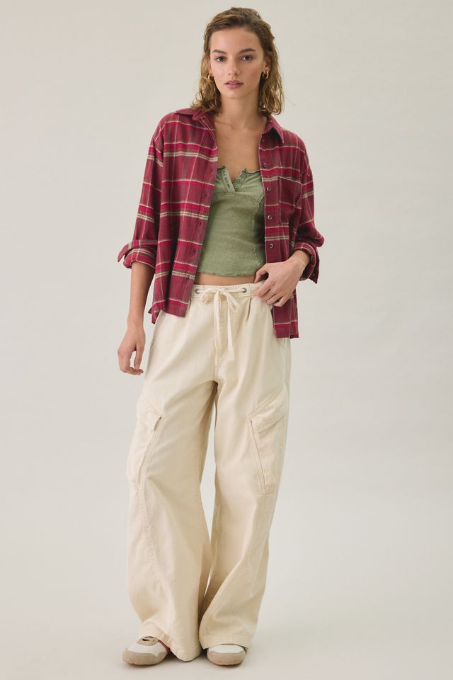 BDG Riley Oversized Flannel Button-Down Shirt #3