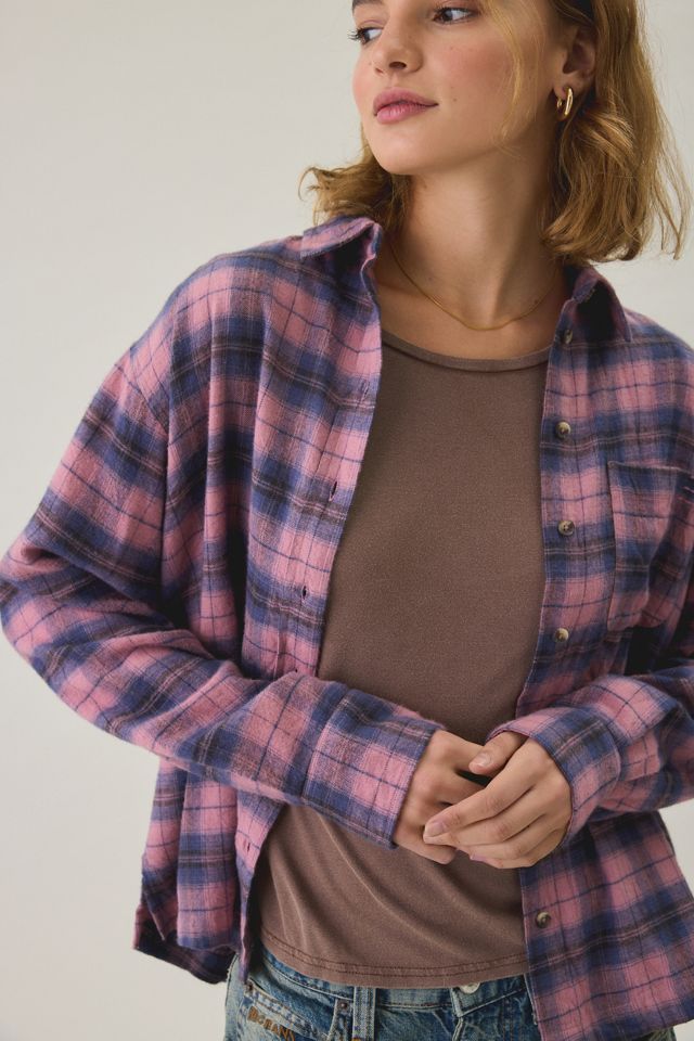 BDG Riley Oversized Flannel Button-Down Shirt #1