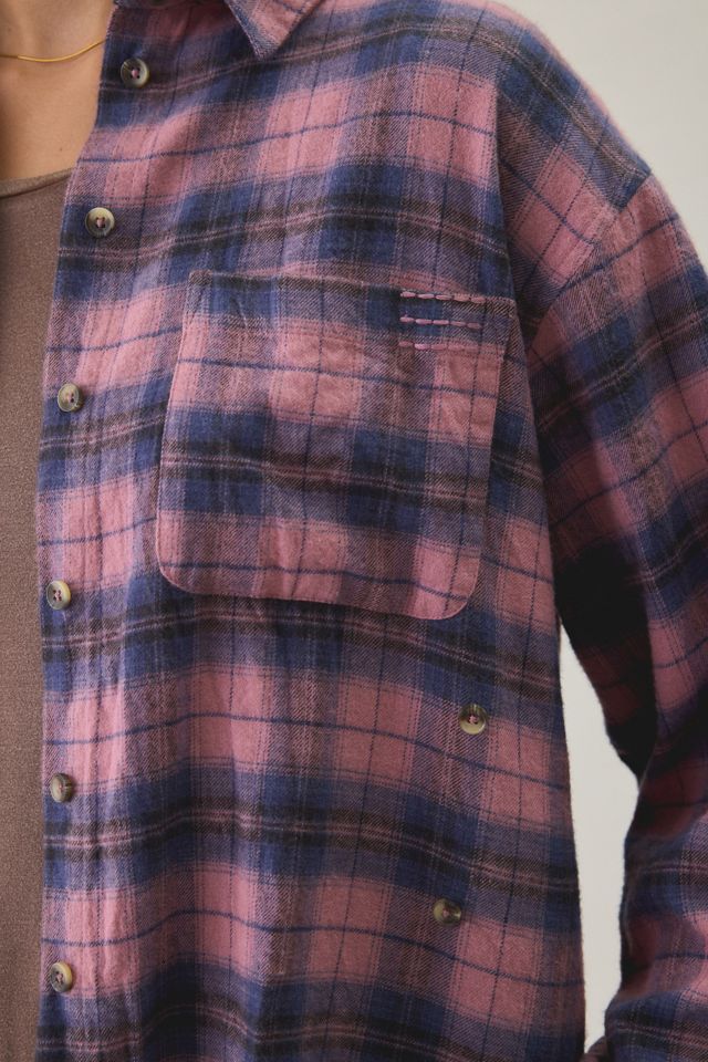 BDG Riley Oversized Flannel Button-Down Shirt #3