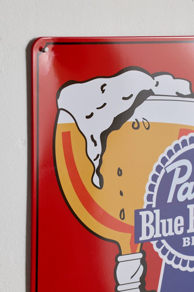 Pabst Blue Ribbon Cold Beer Metal Wall Sign #2