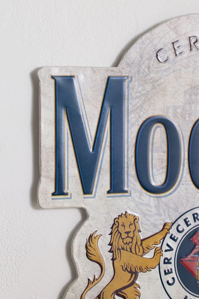 Modelo Logo Shaped Embossed Metal Wall Sign #2