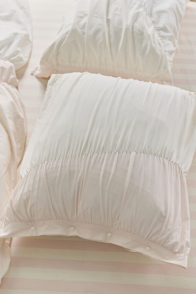 Riley Cinched Snap Closure Cotton Sham Set #1
