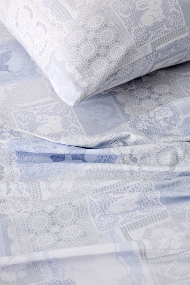Dottie Lace Printed Soft Tee Jersey Sheet Set #1