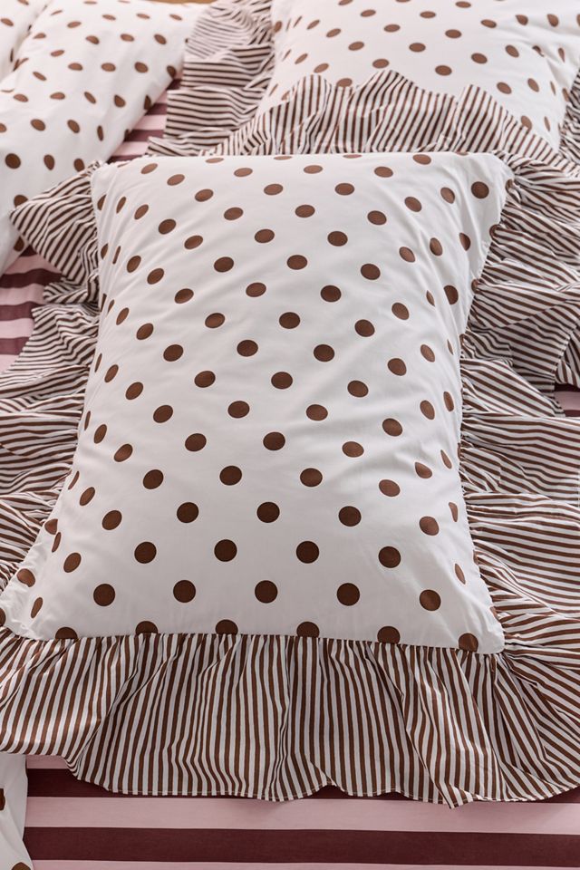 Elaine Ruffle Printed Cotton Percale Sham Set #1