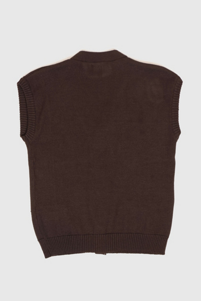 Vintage Brown Cardigan Sweater Vest