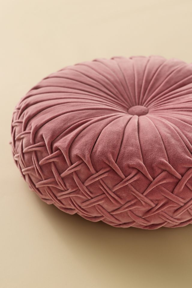 Round Pintuck Velvet Floor Pillow #2