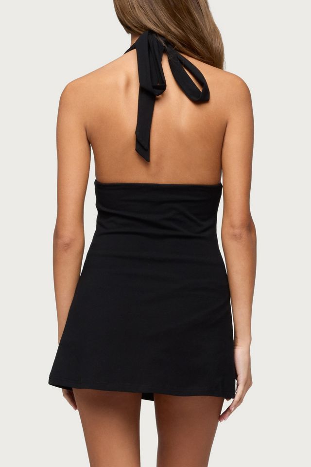 Edikted Rosalynne Ribbed Halter Romper #2