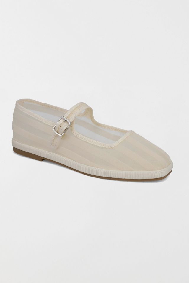 MIA Morocco Striped Mesh Mary Jane Flat #1