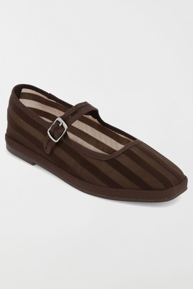 MIA Morocco Striped Mesh Mary Jane Flat #1