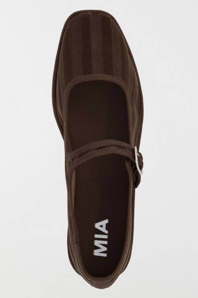 MIA Morocco Striped Mesh Mary Jane Flat
