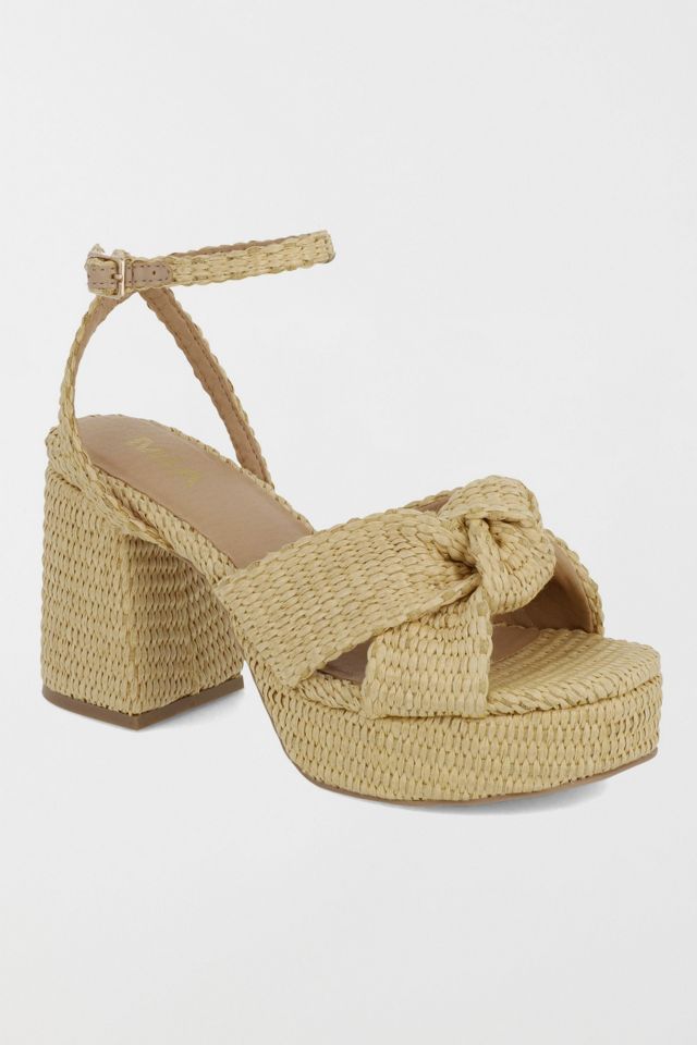 MIA Reese Raffia Knotted Platform Sandal #1