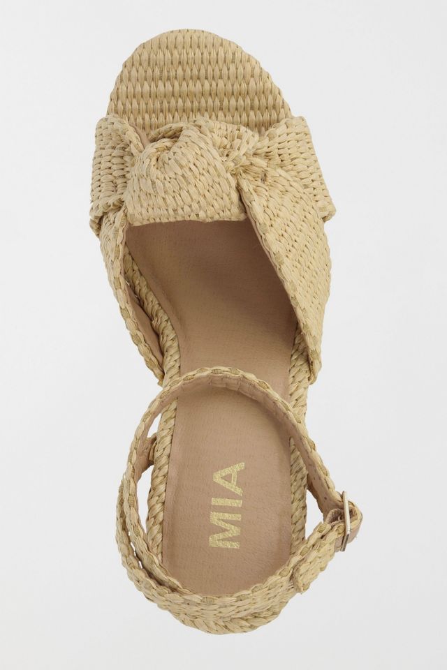 MIA Reese Raffia Knotted Platform Sandal #3
