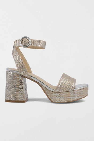 MIA Renee Metallic Raffia Platform Sandal