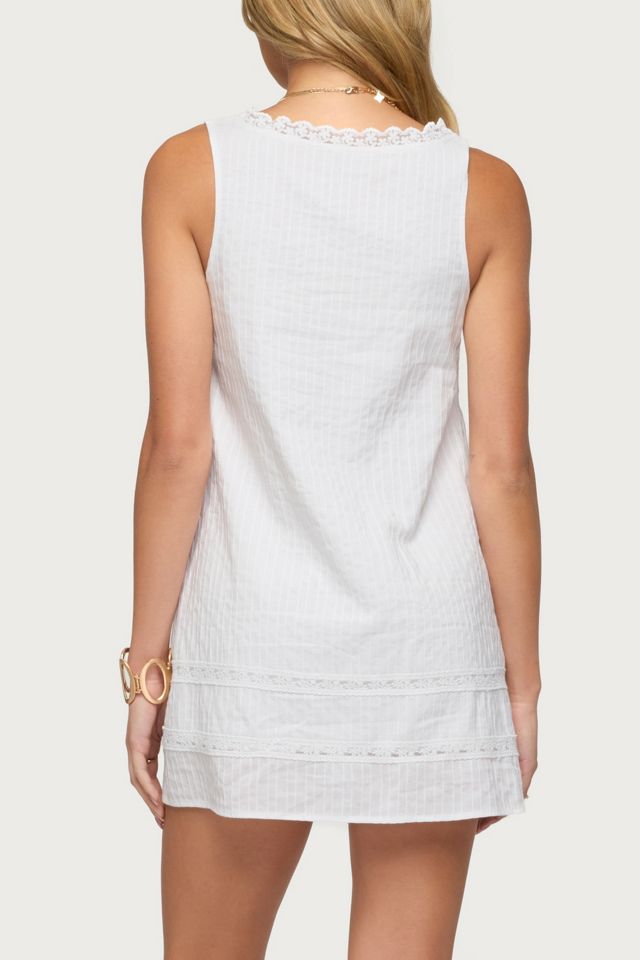 knee length dresses for ladies Edikted Women's Ayala Sheer Lace Mini Dress main image 0