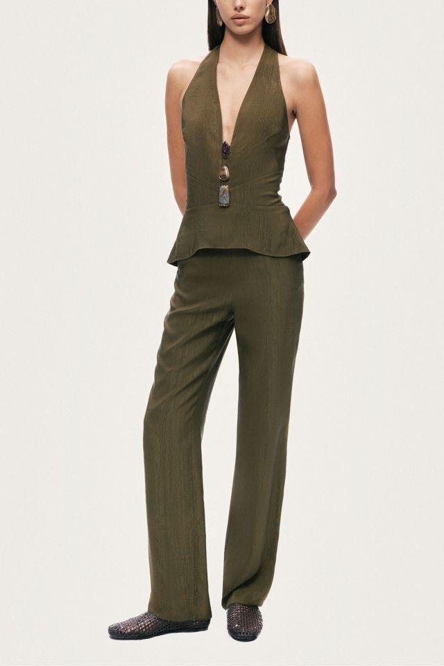 Nocturne Halter Neck Peplum Top #2