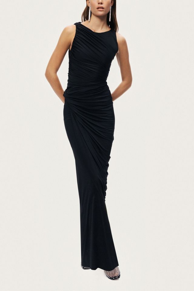 Nocturne Draped Sleeveless Maxi Dress #1