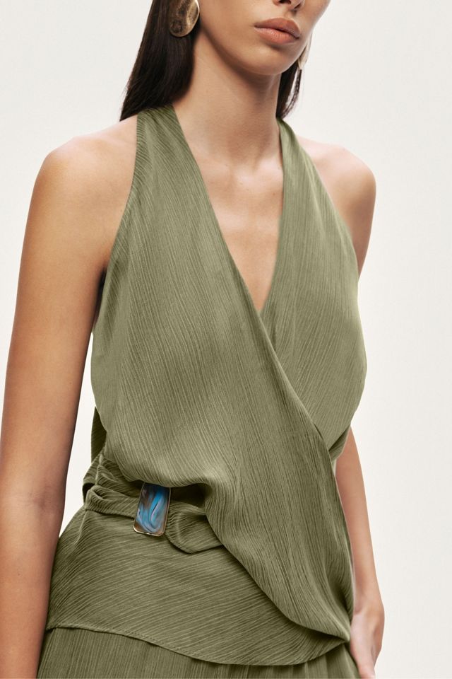 Nocturne Asymmetric Halter Wrap Top #2