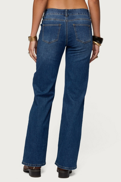 Edikted Studded Low Rise Straight Leg Jean