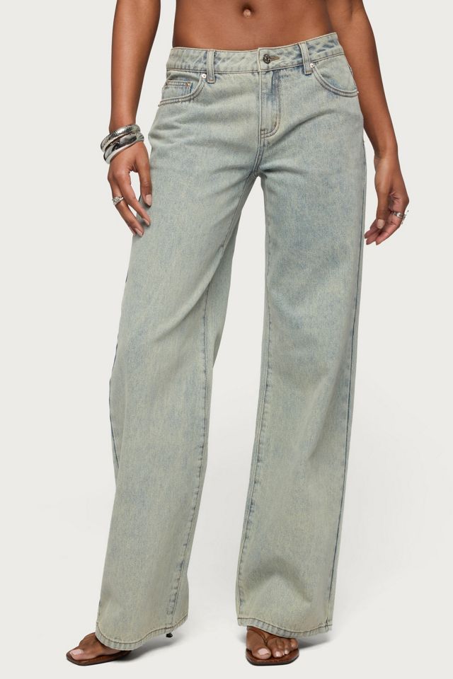 Edikted Tall Magda Acid Wash Low Rise Baggy Jean #2