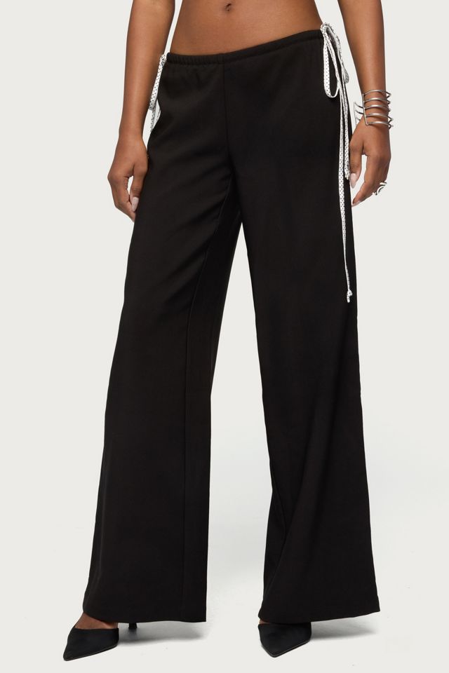 Edikted Mikah Dotted Ribbon Wide Leg Pants | Urban Outfitters