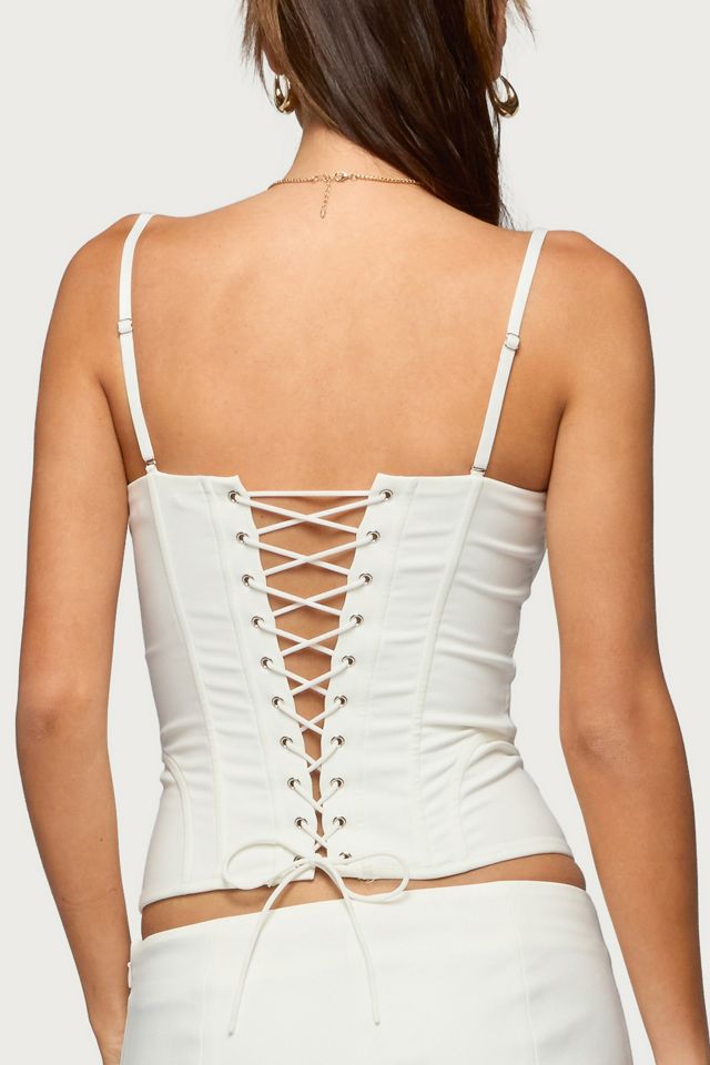 Edikted Alixa Pleated Detachable Straps Corset #4