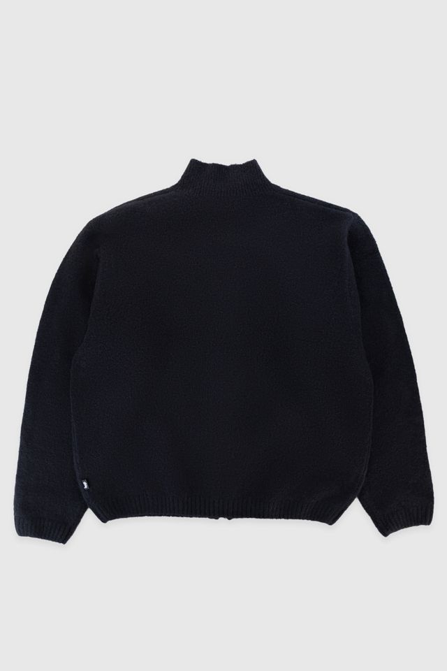 Stussy Brushed Mock Full Zip Sweater | Urban Outfitters