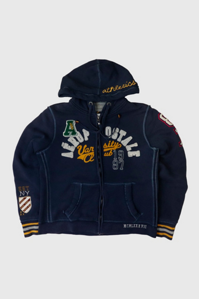 Vintage Y2K Aeropostale Varsity Appliqué Zip Hoodie