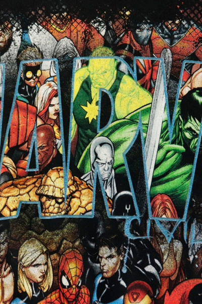 Vintage Marvel Mad Engine Comic Heroes Graphic T-Shirt