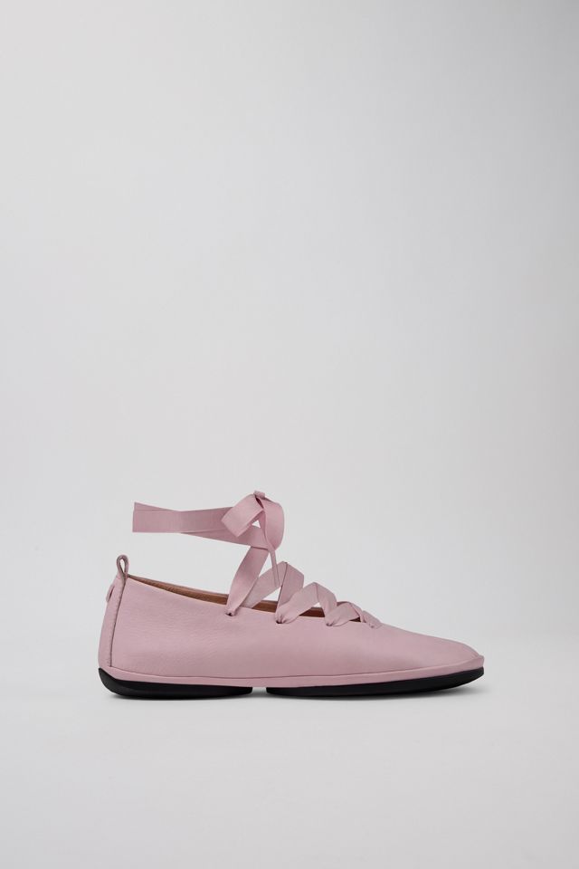 Camper Right Nina Leather Lace-Up Ballerina Flat #1