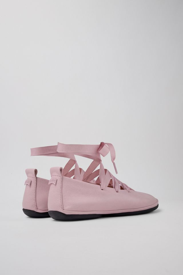 Camper Right Nina Leather Lace-Up Ballerina Flat #2